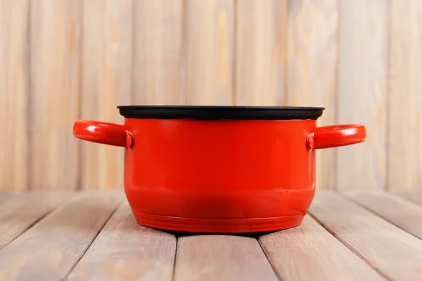 Cooking pot on table — Stock Photo, Image