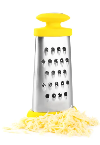 Metal grater and cheese — Stock Photo, Image