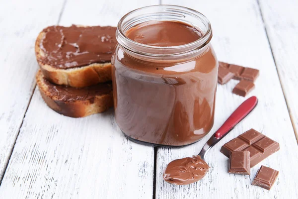 Zoete chocolade crème — Stockfoto