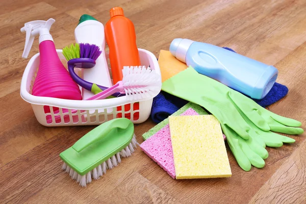 Kolekcja produktów do czyszczenia — Zdjęcie stockowe