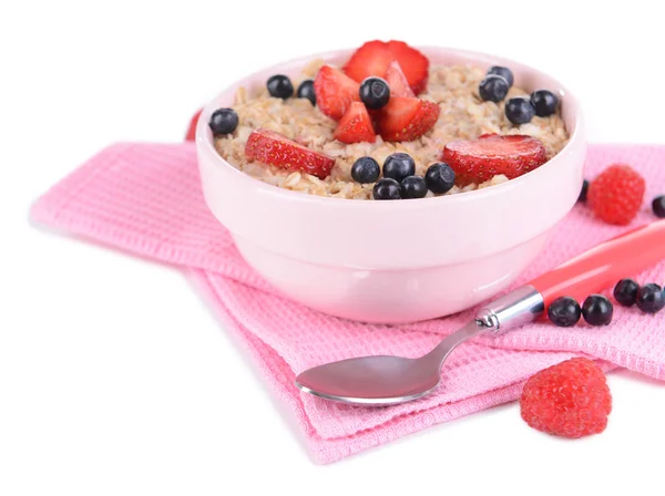 Tasty oatmeal with berries — Stock Photo, Image