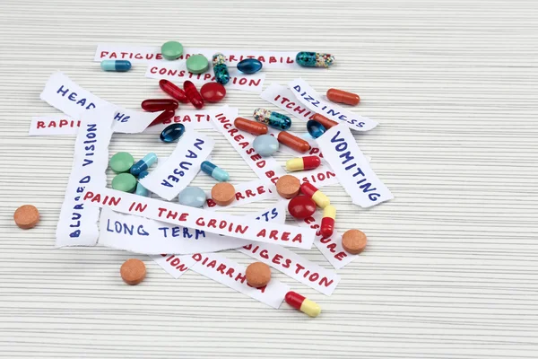 Receptbelagda läkemedel lotteri, närbild — Stockfoto