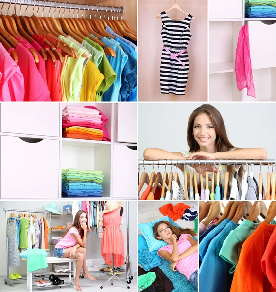 Dziewczyna wybierając ubrania — Zdjęcie stockowe
