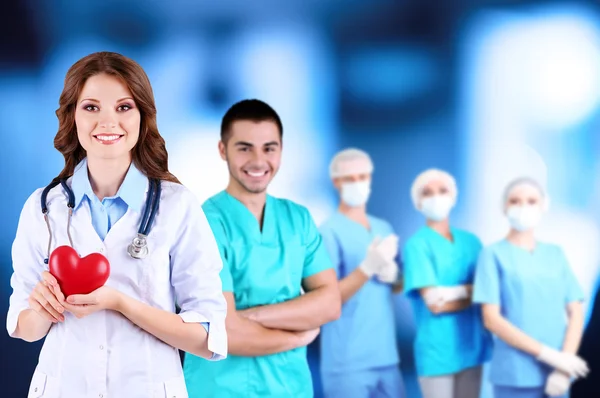 Medical workers in hospital — Stock Photo, Image
