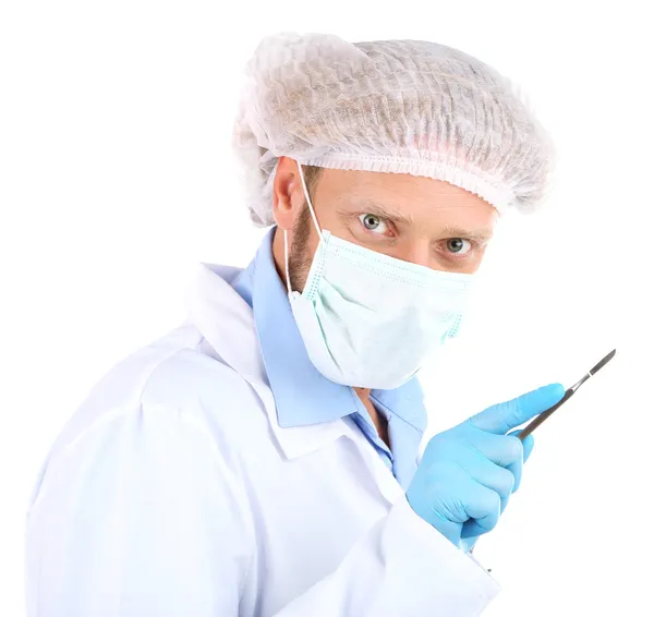 Doctor in glasses with medical instrument — Stock Photo, Image