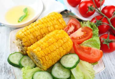 ızgara mısır koçanı tablo, yakın çekim 