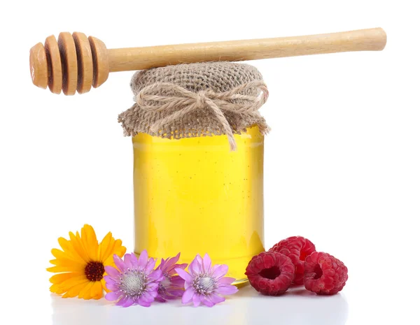 Pot vol met heerlijke verse honing — Stockfoto