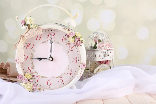 Beautiful vintage alarm clock — Stock Photo, Image