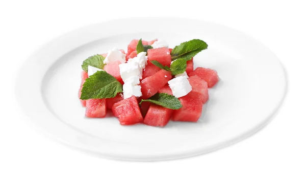 Salad with watermelon and feta — Stock Photo, Image