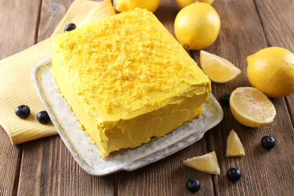 Tasty lemon cake — Stock Photo, Image