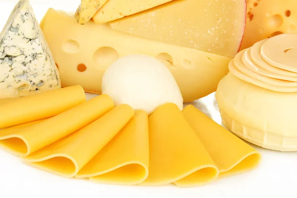 Various types of cheese close up — Stock Photo, Image