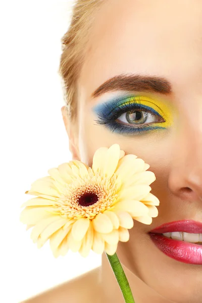 Beautiful woman with bright make-up — Stock Photo, Image