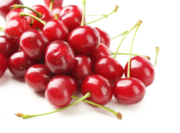 Sweet cherries isolated on white — Stock Photo, Image