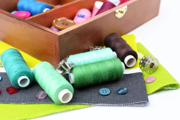 Colorful threads for needlework — Stock Photo, Image
