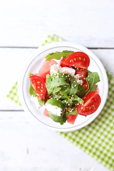 Salat mit Wassermelone und Feta — Stockfoto