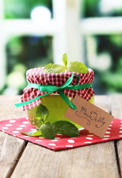 Homemade mint jelly — Stock Photo, Image