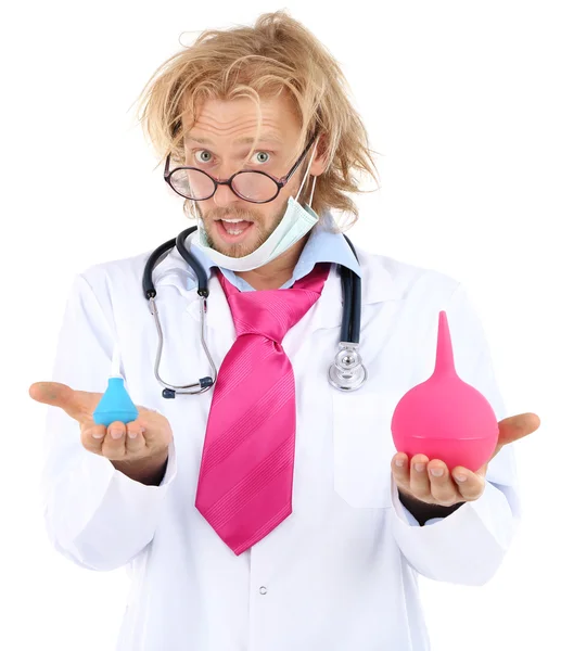 Divertente medico in occhiali — Foto Stock