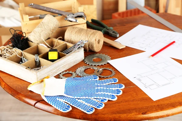 Working tools on table — Stock Photo, Image