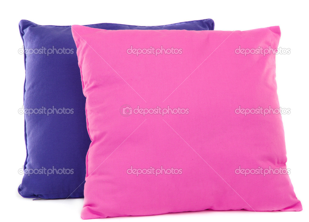 Colorful pillows  on white