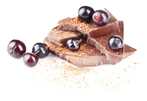 夏果実とチョコレート — ストック写真