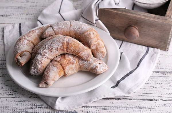 Bagels with sugar powder — Stock Photo, Image