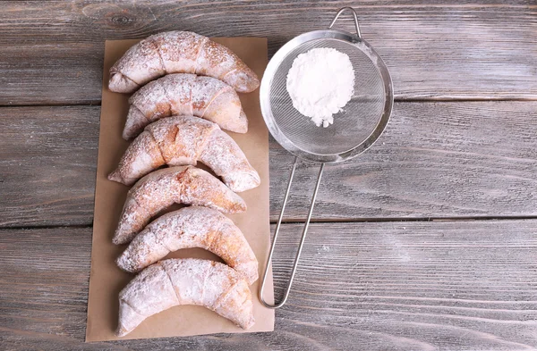 Bagels with sugar powder — Stock Photo, Image