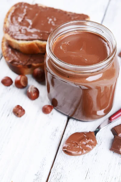 Csokoládé krém-jar — Stock Fotó