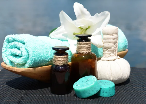 Herbal remedies for massage — Stock Photo, Image