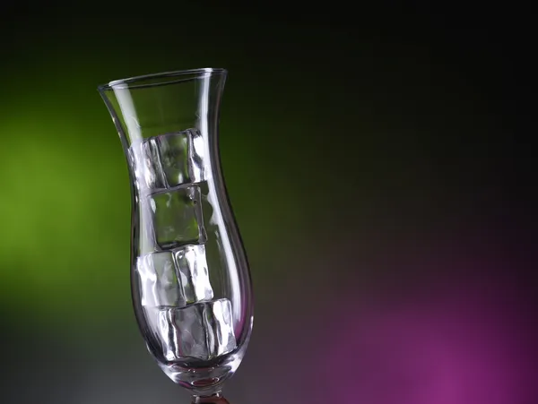 Glass with ice cubes — Stock Photo, Image