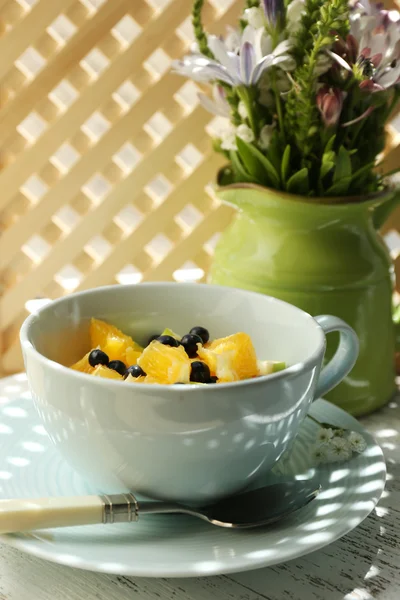 Insalata di frutta fatta in casa utile — Foto Stock