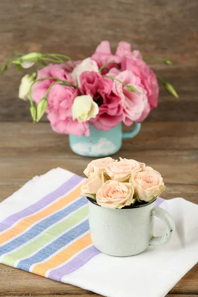 Bouquet of eustoma flowers — Stock Photo, Image