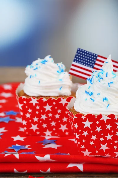 Amerikansk helgdag cupcakes — Stockfoto