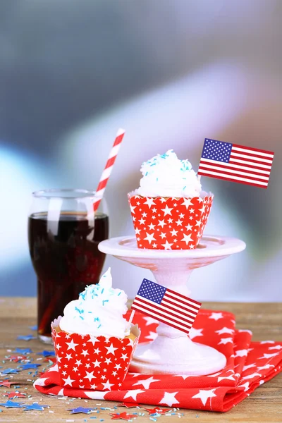 Amerikanische Urlaubs-Cupcakes — Stockfoto