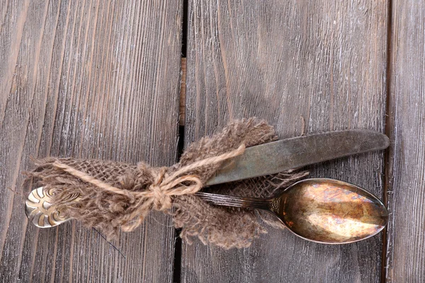 Old vintage silverware — Stock Photo, Image