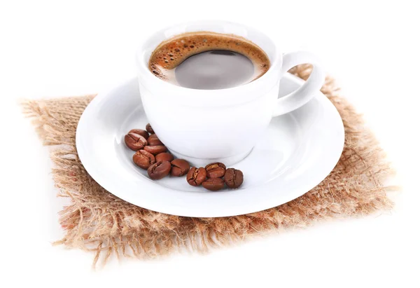 Cup of coffee on white — Stock Photo, Image