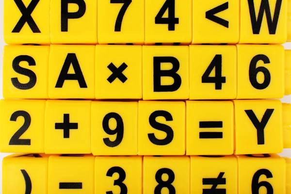 Educational cubes with numbers — Stock Photo, Image