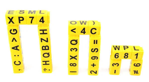 Educational cubes with numbers — Stock Photo, Image