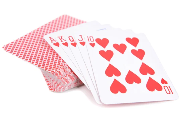 Deck de cartas isoladas em branco — Fotografia de Stock