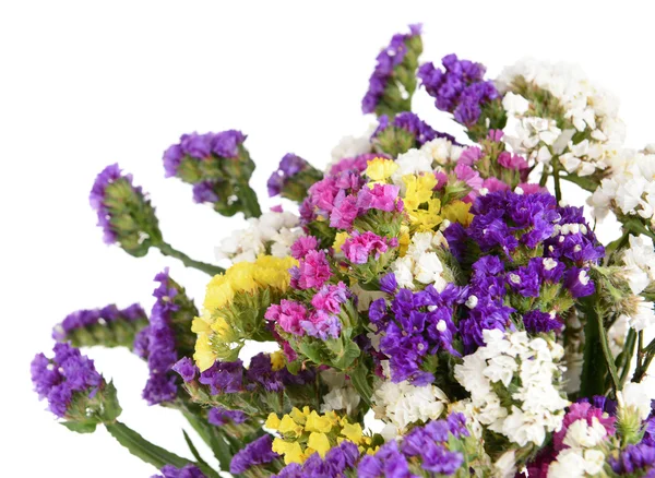 Belo buquê de flores brilhantes isoladas em branco — Fotografia de Stock