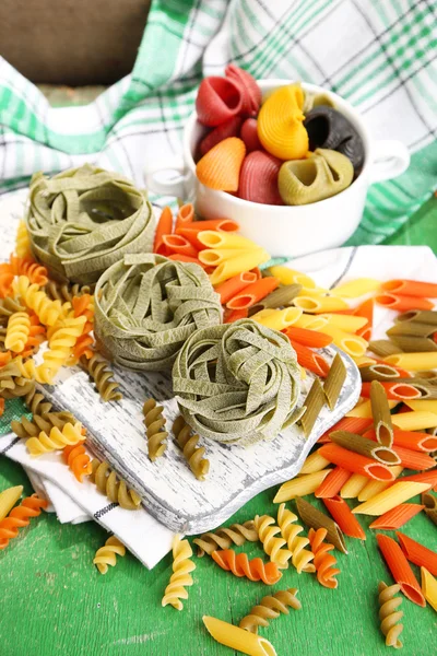 Variety of colorful pasta — Stock Photo, Image
