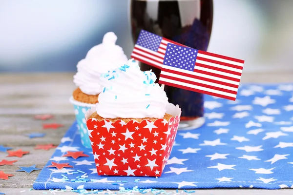 Amerikanische Urlaubs-Cupcakes — Stockfoto