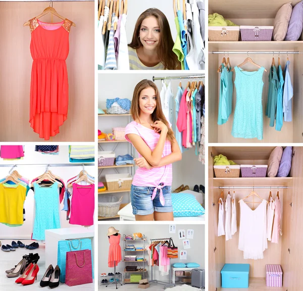 Girl choosing clothes — Stock Photo, Image