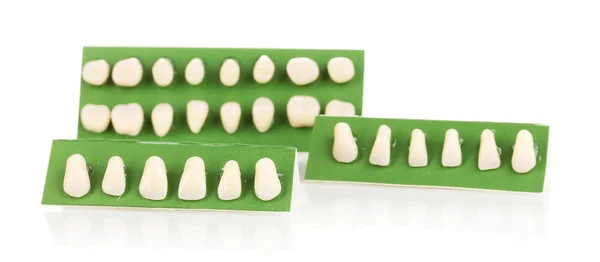 白で隔離される歯セット — ストック写真