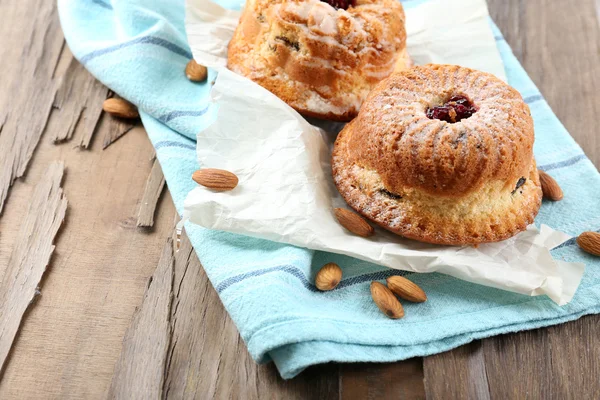 Tasty cakes on table — Stock Photo, Image