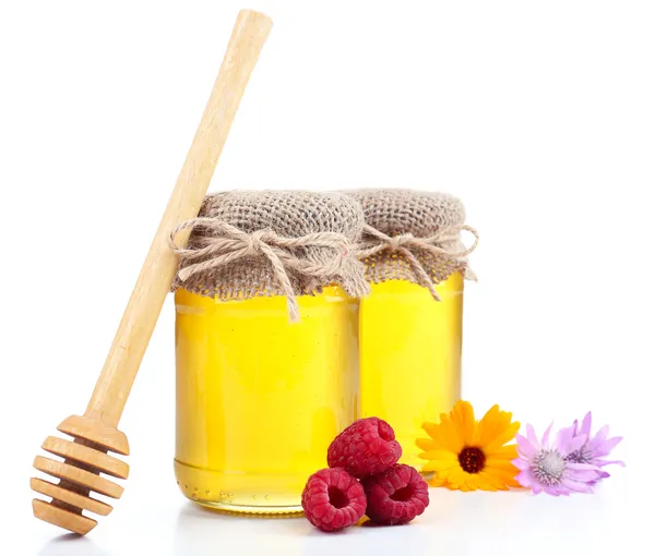 Miele fresco e fiori selvatici — Foto Stock