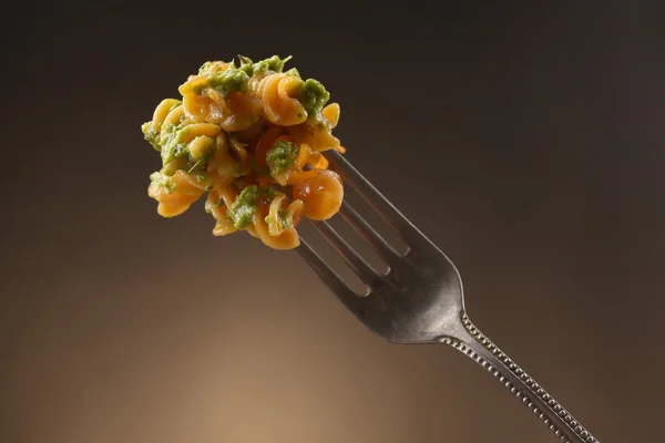 Italienische Pasta auf Gabel — Stockfoto