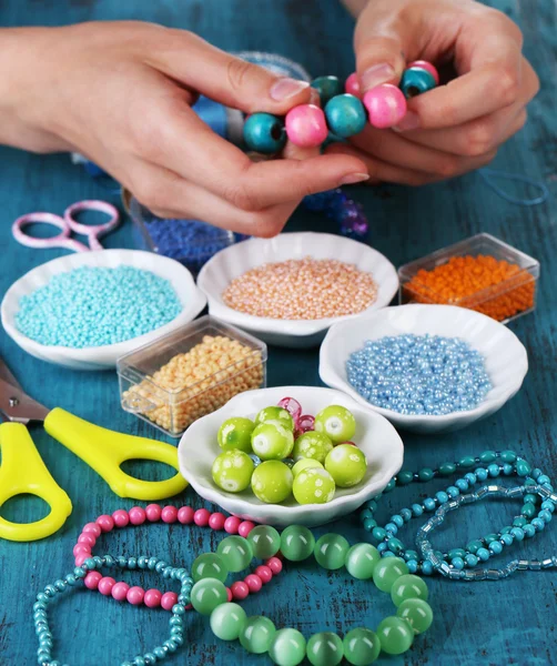 Creating costume jewelry — Stock Photo, Image