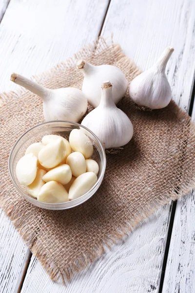 Ajo fresco en rodajas — Foto de Stock