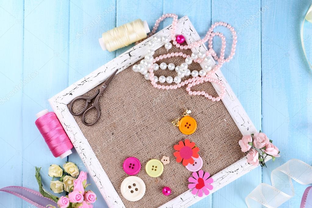 Materiales de manualidades Scrapbooking — Fotos de Stock © belchonock