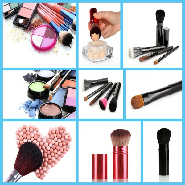 Make-up kollázs — Stock Fotó